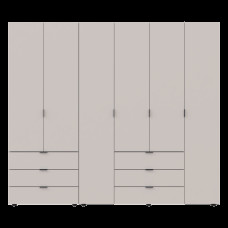 Распашной шкаф для одежды Гелар комплект Кашемир 2+4 ДСП 232.5х49.5х203.4 Doros