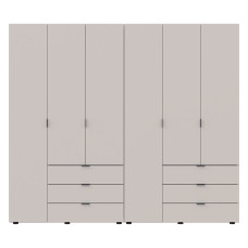 Распашной шкаф для одежды Гелар комплект Кашемир 3+3 ДСП 232.4х49.5х203.4 Doros