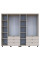 Распашной шкаф для одежды Гелар комплект Кашемир 3+3 ДСП 232.4х49.5х203.4 Doros