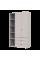 Распашной шкаф для одежды Гелар с Этажеркой Кашемир 2 ДСП 115.7х49.5х203.4 Doros