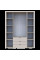 Распашной шкаф для одежды Гелар с Этажеркою Кашемир 3 ДСП 154.4х49.5х203.4 Doros