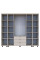 Распашной шкаф для одежды Гелар с 2 Этажерками Кашемир 4 ДСП 231.4х49.5х203.4 Doros