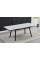 Стол обеденный раскладной MADRID CERAMIC 120(180)*85 белый глянец / черный каркас Intarsio
