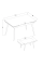 Стол обеденный раскладной OSLO CERAMIC 120(180)*80 белый мат/черный каркас Intarsio