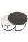 Журнальный столик FLORIDA B черный мат+белый мат эф.мрамора/черный (к-кт) Intarsio