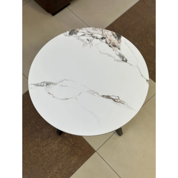 Журнальный столик COLORADO Белый глянец/Черный 60 x 42 см. Intarsio