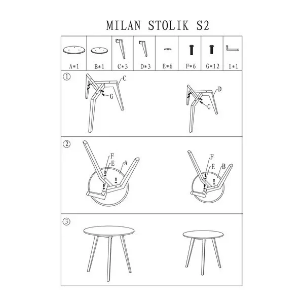 Журнальний столик MILAN S2 білий/дуб (К-кт) MILANSS2BDM Signal