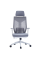 Кресло компьютерное ICAR Серое / Белый каркас Intarsio