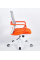 Кресло компьютерное FLASH Серое / Оранжевое / Белый каркас Intarsio