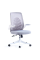 Кресло поворотное GLORY серый/белый каркас Intarsio