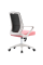 Компьютерное кресло DIXY черное/розовое/белый каркас Intarsio