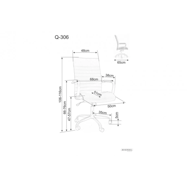 Компьютерное кресло Q306 Черный OBRQ306C Signal