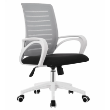Компьютерное кресло POLO светло-серое/черное/белый каркас Intarsio
