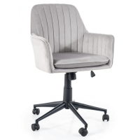 Кресло поворотное офисное Q-886 VELVET светло-серое BL.03 OBRQ886VJSZ Signal