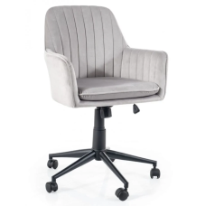 Кресло поворотное офисное Q-886 VELVET светло-серое BL.03 OBRQ886VJSZ Signal