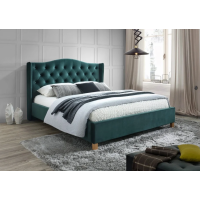 Двуспальная кровать Aspen Velvet 160X200 Зеленый / Дуб ASPENV160ZD Signal