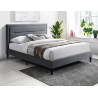 Кровать полуторная MALAGA VELVET 140*200 серая / черная BL.14 MALAGAV140SZC Signal