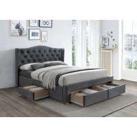 Двуспальная кровать Aspen II Velvet 160X200 Серый ASPENIIVSZD Signal