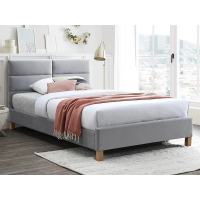 Кровать односпальная SIERRA VELVET 120x200 светло-серая/дуб BL.03 SIERRAV120JSZD Signal