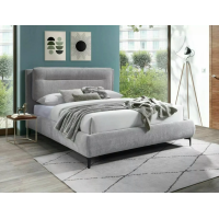 Кровать двуспальная NIKOZJA RAVEN 160x200 Ясный Серый 06 / Черный NIKOZJAR160JSZC Signal
