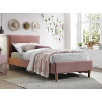 Односпальная кровать ACOMA VELVET 90X200 античная роза / дуб BLUVEL 52 ACOMAV90ARD Signal