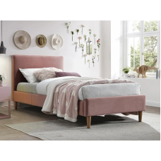 Односпальная кровать ACOMA VELVET 90X200 античная роза / дуб BLUVEL 52 ACOMAV90ARD Signal