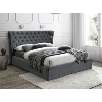 Двуспальная кровать CARVEN VELVET 160x200 цвет серый BLUVEL 14 CARVENV160SZ Signal