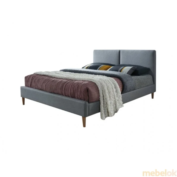 Двуспальная кровать Acoma 160X200 Серый ACOMA160SZD Signal
