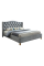Двуспальная кровать Aspen Velvet 160X200 Серый / Дуб ASPENV160SZD Signal