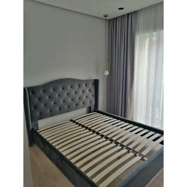 Двуспальная кровать Aspen Velvet 160X200 Серый / Дуб ASPENV160SZD Signal