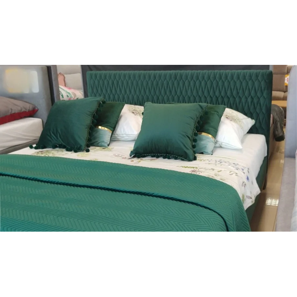 Двуспальная кровать Azurro velvet 160X200 Зеленый AZURROV160ZD Signal