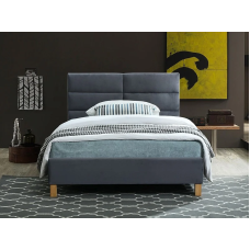 Односпальная кровать SIERRA VELVET 120x200 цвет серый / дуб TAP.150 SIERRAV120SZD Signal