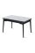 Стол обеденный раскладной BONN CERAMIC 130(180)*80 белый глянец/черный каркас Intarsio