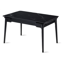 Стол обеденный раскладной BONN CERAMIC 130(180)*80 черный мат/черный каркас Intarsio