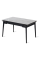 Стол обеденный раскладной BONN CERAMIC 130(180)*80 серый глянец/черный каркас Intarsio