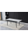 Стол обеденный раскладной BONN II CERAMIC 140(200)*90 белый глянец/черный каркас Intarsio
