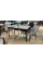 Стол обеденный раскладной BERLIN CERAMIC белый глянець / черный 140(180)X80 Intarsio