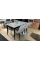 Стол обеденный раскладной BERLIN CERAMIC белый глянец/черный 140(180)X80 Intarsio