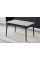 Стол обеденный раскладной BONN CERAMIC 130(180)*80 серый глянец/черный каркас Intarsio