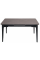 Стол обеденный раскладной BERLIN CERAMIC 140(180)*80 серый мат керамика/черный каркас Intarsio