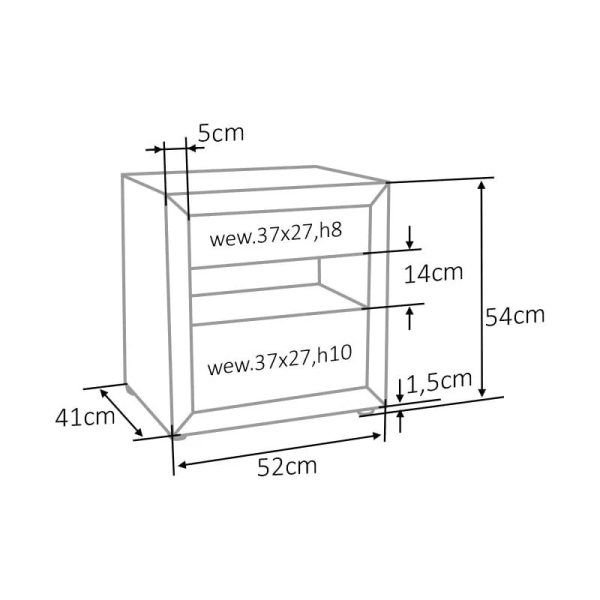 Тумба прикроватная ET-003 VELVET Зеленый ET003VZ Signal