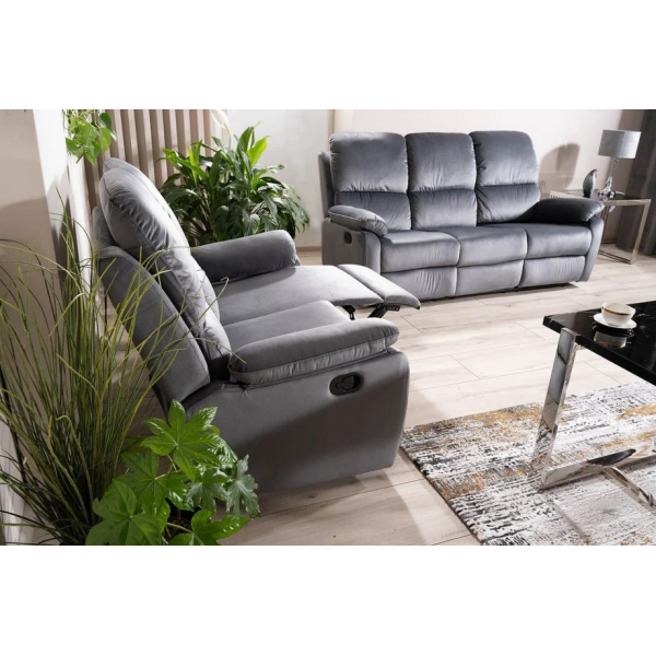 Диван раскладной SPENCER 3 VELVET серый BL.14 SPENCER3VSZ Signal