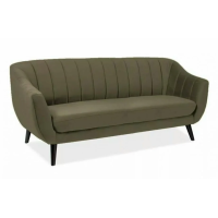 Диван ELITE 3 VELVET Оливковый BLUVEL 77 / Венге ELITE3V77OL Signal
