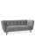Диван CASTELLO 3 VELVET серый BLUVEL 14 / венге CASTELLO3V14 Signal