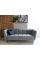 Диван CASTELLO 3 VELVET серый BLUVEL 14 / венге CASTELLO3V14 Signal