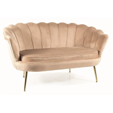 Диван CAMELLIA 2 VELVET Бежевый BLUEVEL 28 / Золото CAMELLIAV2BEZL Signal