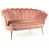 Диван CAMELLIA 2 VELVET Античный розовый BLUEVEL 52 / Золото CAMELLIAV2RAZL Signal