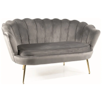 Диван CAMELLIA 2 VELVET Серый BLUEVEL 14 / Золото CAMELLIAV2SZZL Signal