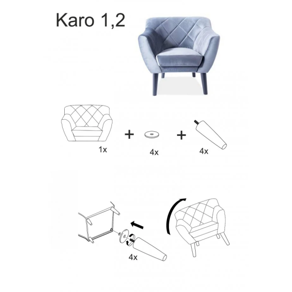 Диван Signal Karo 2 Карри KARO2V68W Signal