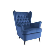 Кресло HARRY VELVET синий BLUVEL 86 / венге HARRYV86W Signal
